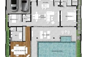 3 Bedroom Villa with Private Pool in Talang, Phuket at Rungtiva Private Pool Villas