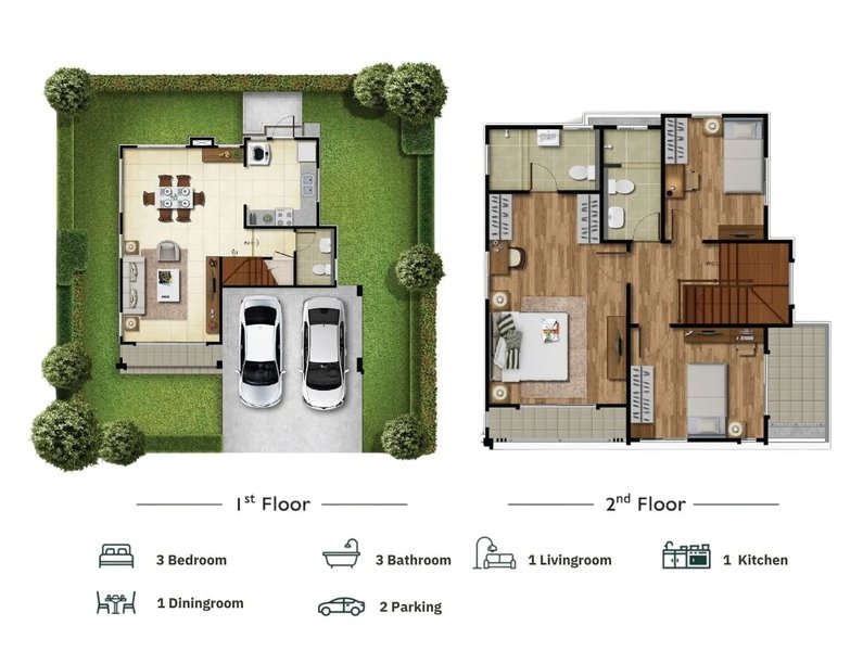 Townhouse with 3 bedrooms in Тхеп Красаттри 7