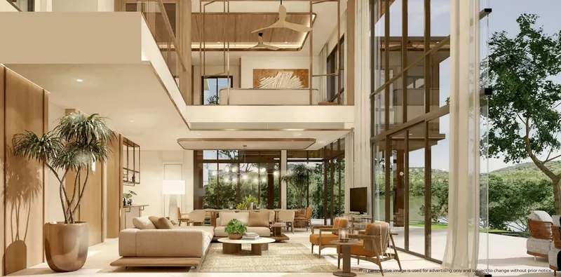 Living room of villa in Choeng Thale
