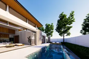 สระว่ายน้ำของวิลล่า ในศรีซันตัน
