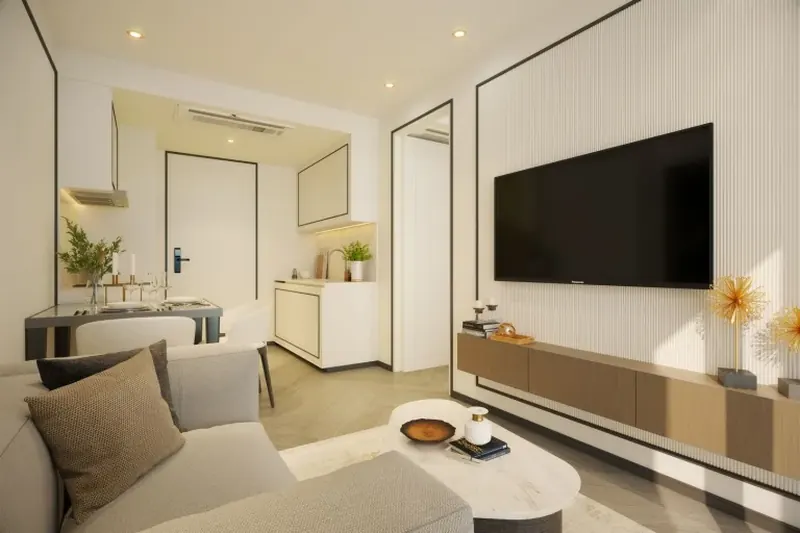 ห้องนั่งเล่นของคอนโดมิเนียม ในเชิงตะไล