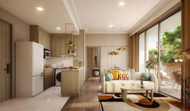 ห้องนั่งเล่นของคอนโดมิเนียม ในเชิงตะไล