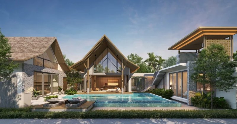 Modern Asian style villa with pool in Cherng Talai area, Phuket in Erawana Grand