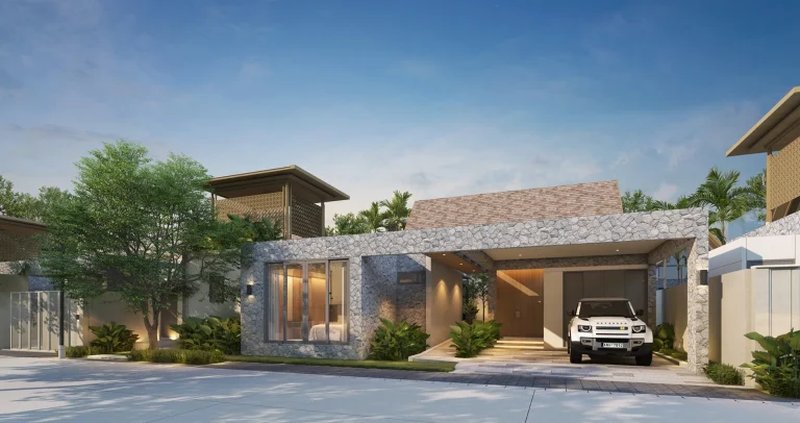 Modern Asian style villa with pool in Cherng Talai area, Phuket in Erawana Grand