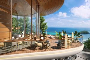Three-storey villa with sea view in Kata area, Phuket in Aurora Villa complex