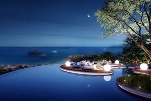 Three-storey villa with sea view in Kata area, Phuket in Aurora Villa complex