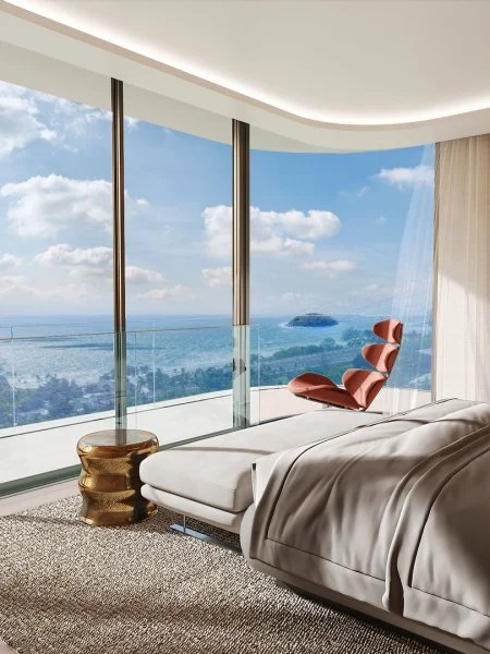 Three-storey villa with sea view in Kata area, Phuket in Aurora Villa complex