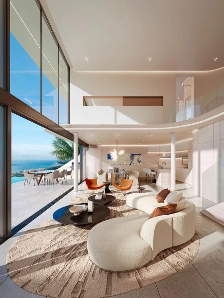 Three-storey villa with sea view in Kata area, Phuket in Aurora Villa complex