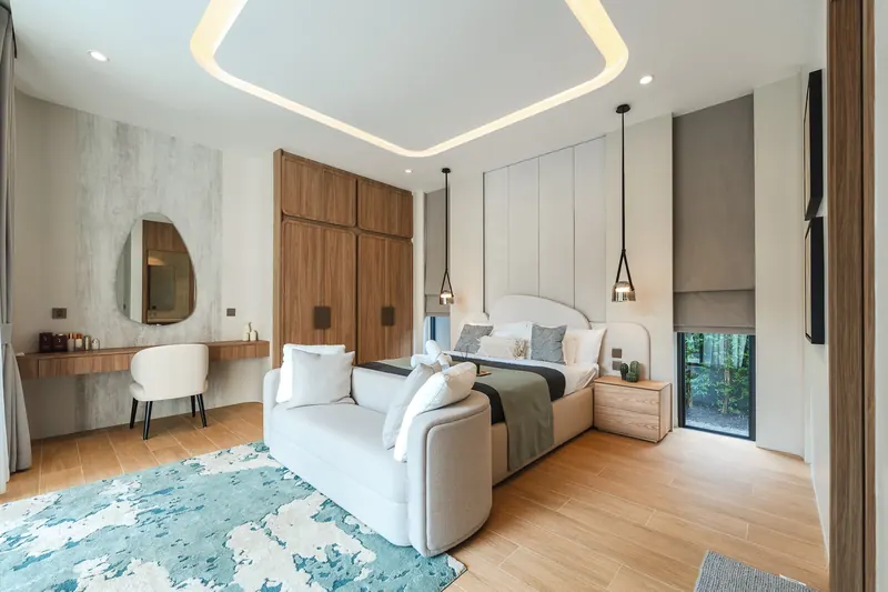 Bedroom of villa in Choeng Thale
