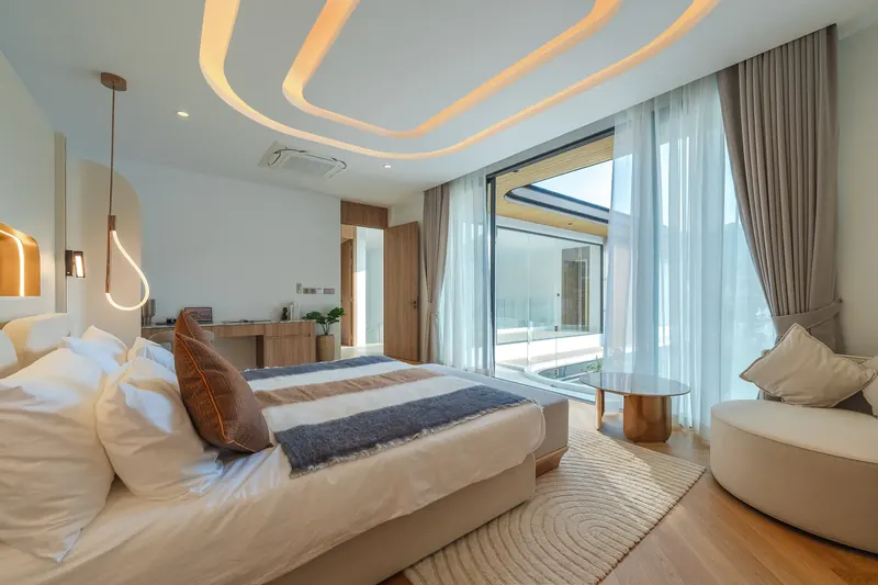 Bedroom of villa in Choeng Thale