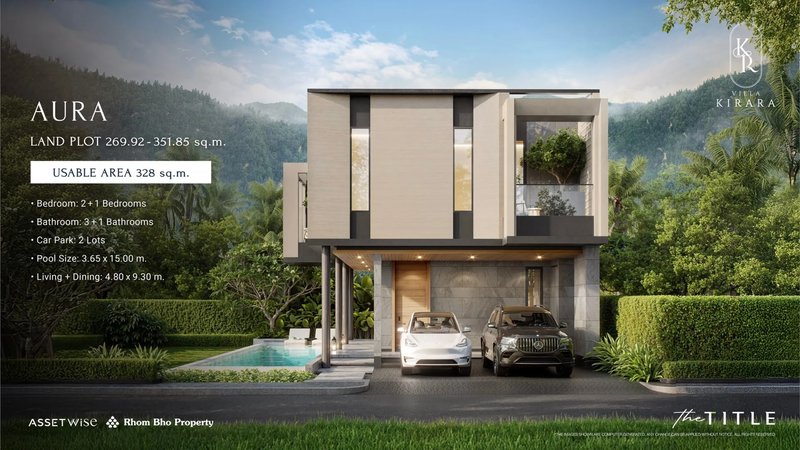 Two-storey 3 bedroom villa with private pool in Bang Tao area, Phuket at The Title Villa Kirara Bang-Tao