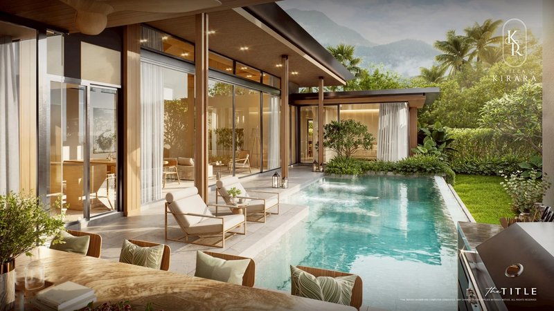 Двухэтажная вилла с 4 спальнями и частным бассейном в районе Раваи, Пхукет в комплексе Nature's Rest Villa Saiyuan