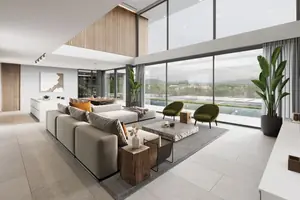 Living room of villa in Ко Каео