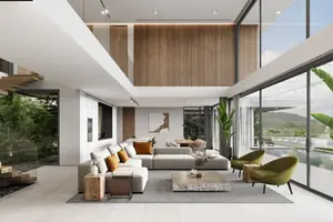 Living room of villa in Ко Каео