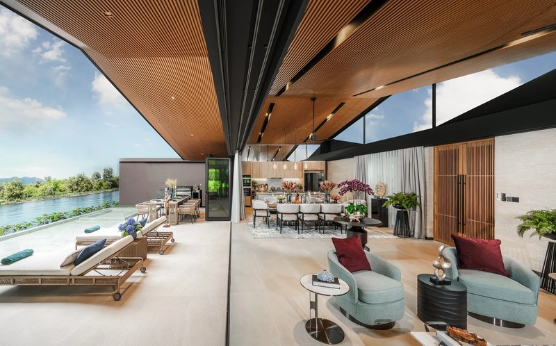 Luxury villa with pool on the lake in Laguna area, Phuket in the elite complex Laguna Lakelands Waterfront Villas