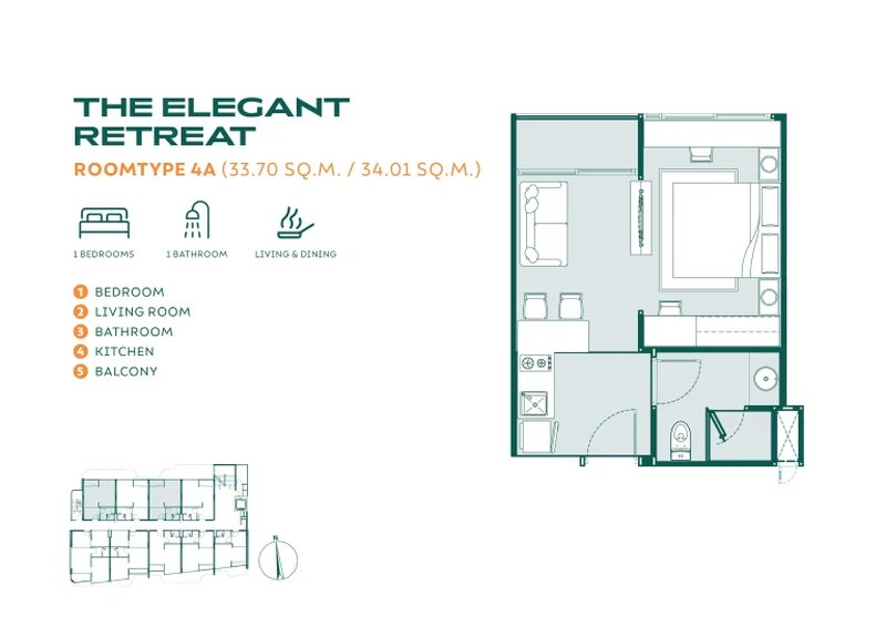 1 Bedroom Apartment 5 minutes from Nai Yang Beach, Phuket in Lavisco Complex