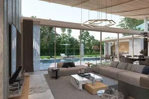 Living room of villa in Thep Krasasttri