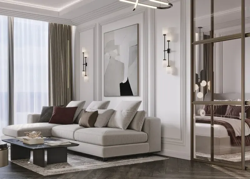 Living room of condo in Karon