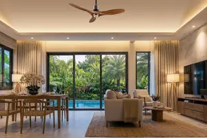 Living room of villa in Si Sunthon