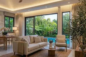 Living room of villa in Si Sunthon