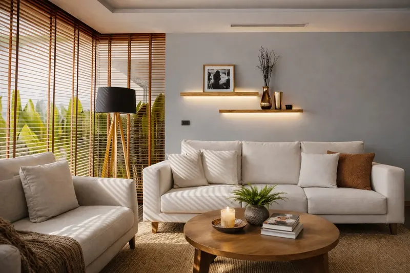 Living room of villa in Mai Khao