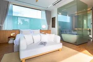 Bedroom of condo in Thep Krasasttri