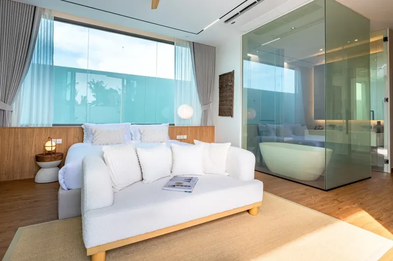 Bedroom of condo in Thep Krasasttri