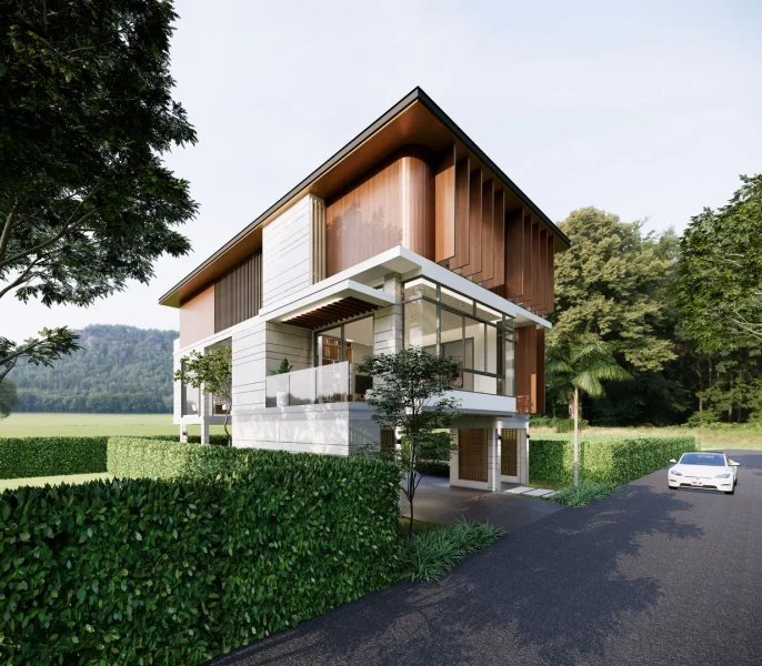 Трехэтажная вилла с 3 спальнями и бассейном в районе Лагуна, Пхукет в Marquis Estates