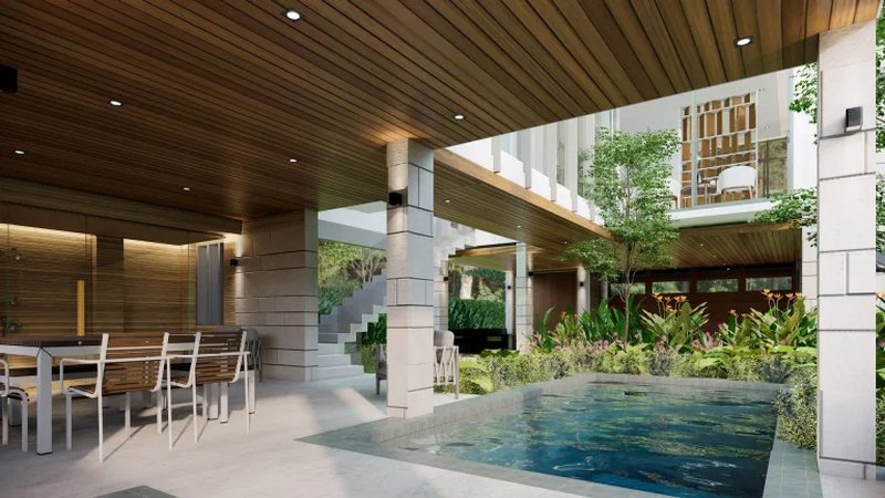 Трехэтажная вилла с 3 спальнями и бассейном в районе Лагуна, Пхукет в Marquis Estates