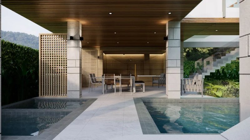 Трехэтажная вилла с 3 спальнями и бассейном в районе Лагуна, Пхукет в Marquis Estates