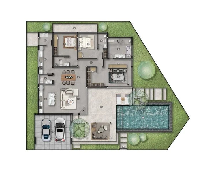 3 Bedroom Villa with private pool in Koh Kaeo area, Phuket at Mouana Residence Ko Kaeo