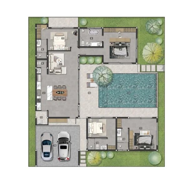 4 Bedroom Villa with Private pool on Koh Kaeo, Phuket at Mouana Residence Ko Kaeo