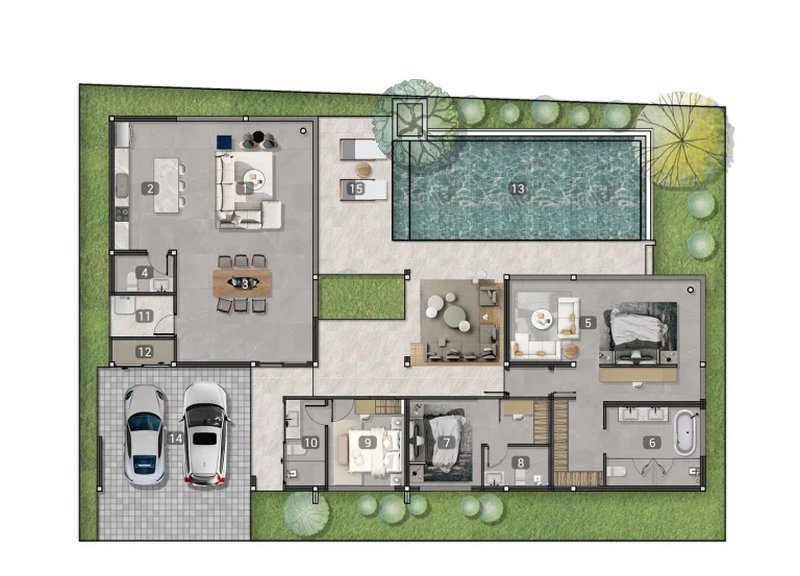 3 Bedroom Villa with private pool in Cherng Talay area, Phuket at Mouana Serenity Cherng Talay