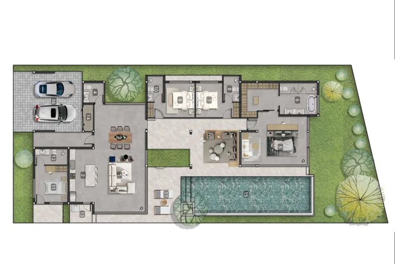 4 Bedroom Villa with Pool in Cherng Talay area, Phuket at Mouana Serenity Cherng Talay