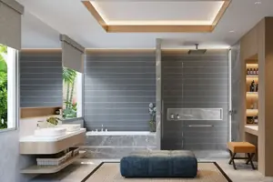 ห้องน้ำของวิลล่า ในเทพกระษัตรี