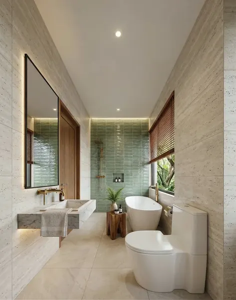 Bathroom of villa in Si Sunthon