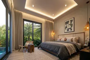 Bedroom of villa in Si Sunthon