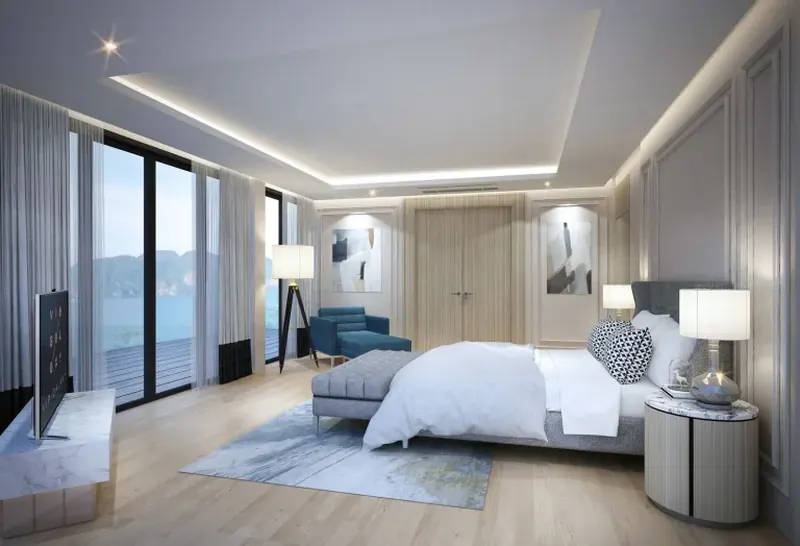 Bedroom of villa in Rawai