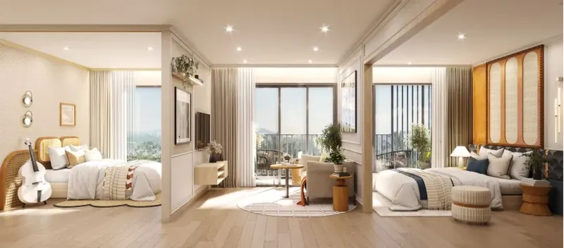 Living room of condo in Wichit