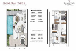 Two-storey 3 bedroom villa with swimming pool in Talang area, Phuket at Diamond Pool Villa