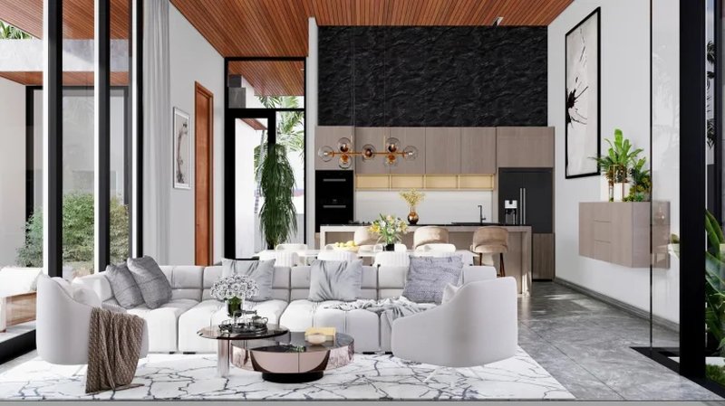 Two-storey 4 bedroom villa with private pool next to Lake on Chong Thal, Phuket in Redwood Luxury