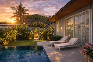 Garden of villa in Mai Khao