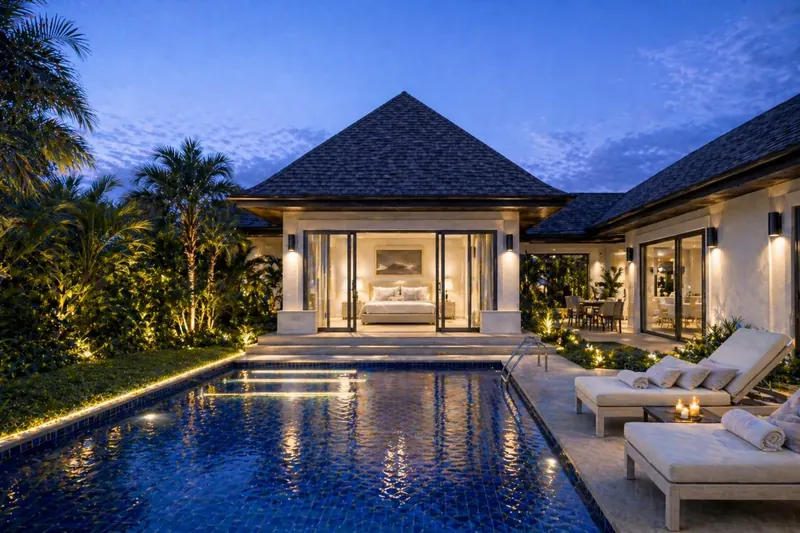Garden of villa in Mai Khao