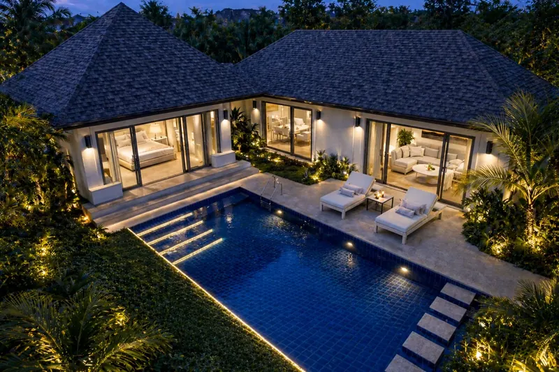 Garden of villa in Mai Khao