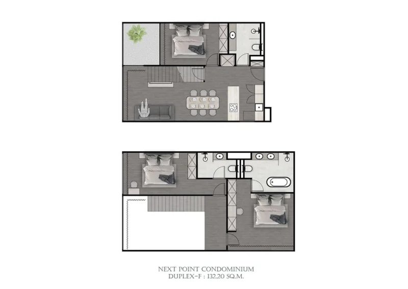 3 Bedroom Penthouse in Rawai, Phuket at Next Point Condominium