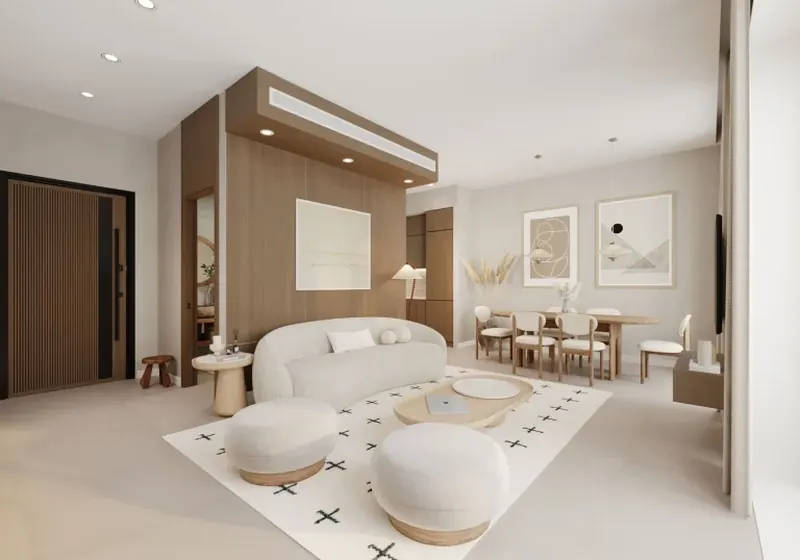 Living room of villa in Chalong