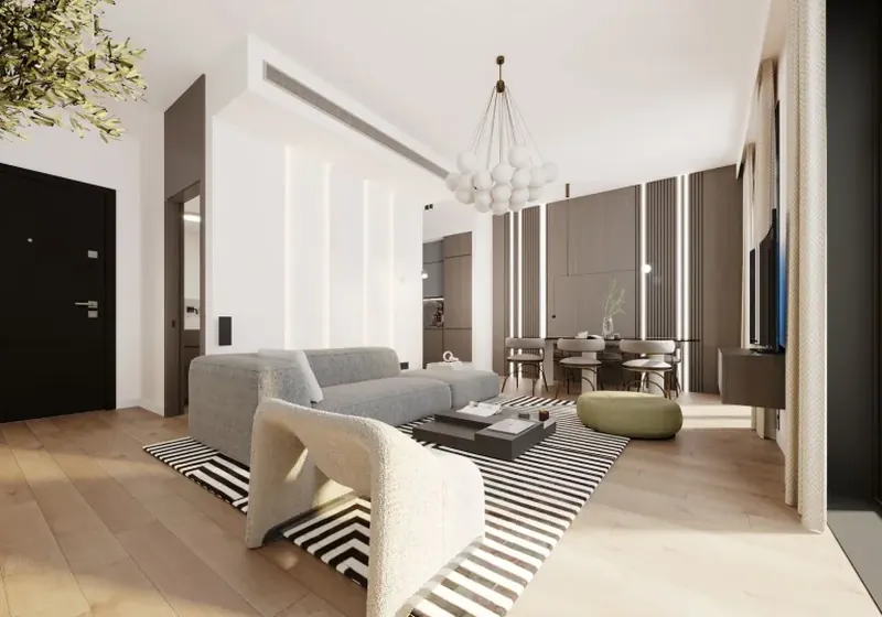 Living room of villa in Chalong