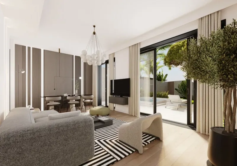 Living room of villa in Chalong