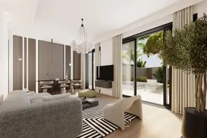 Living room of villa in Chalong