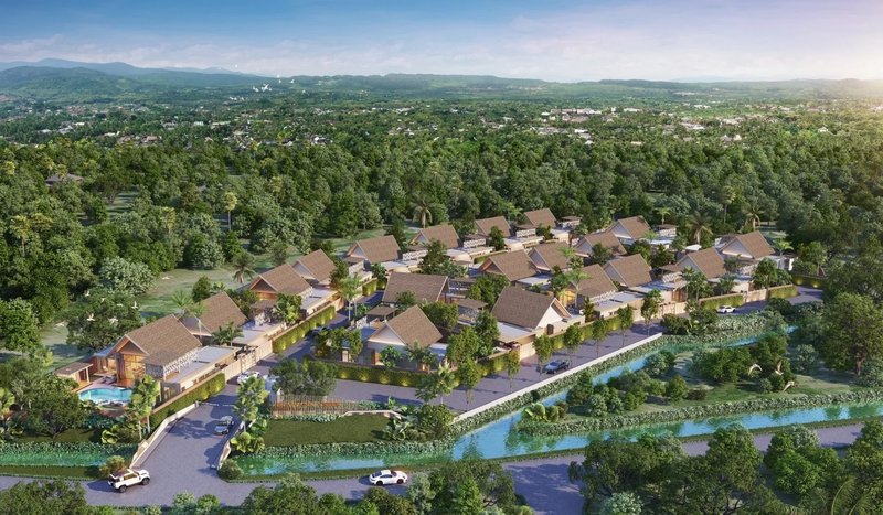 Tropical 3 bedroom Villa with pool in Talang area, Phuket at Erawana Creek Complex